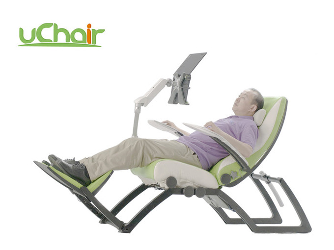 你愿意为了电脑病躺着办公吗？uChair打造一体式人体工学电脑椅