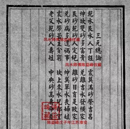 陈益峰：金锁玉关《三元总论》注解