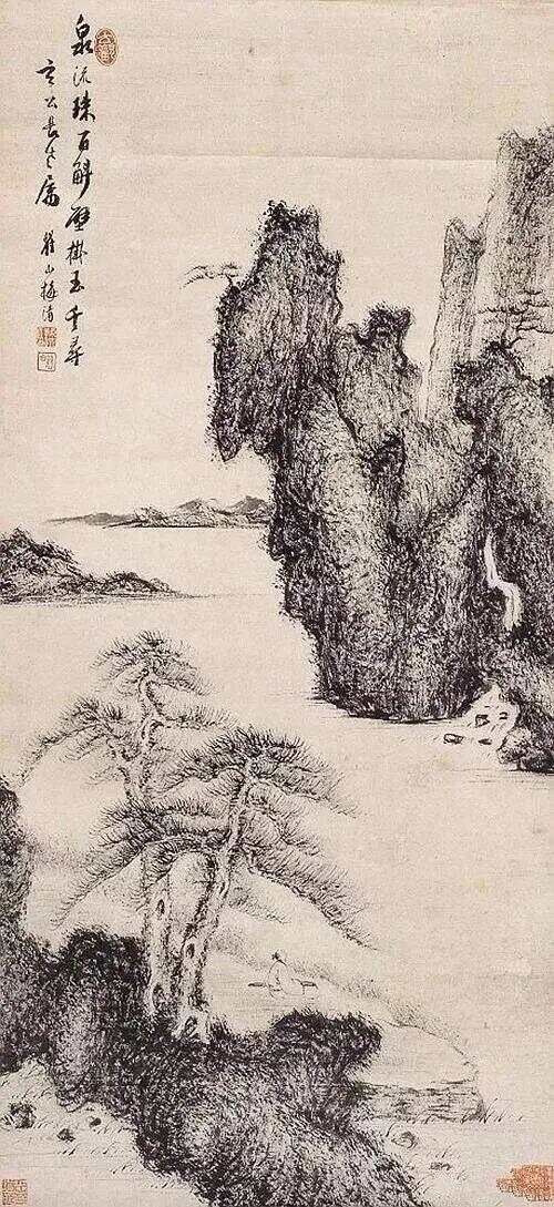 梅清的山水画，仙气十足！