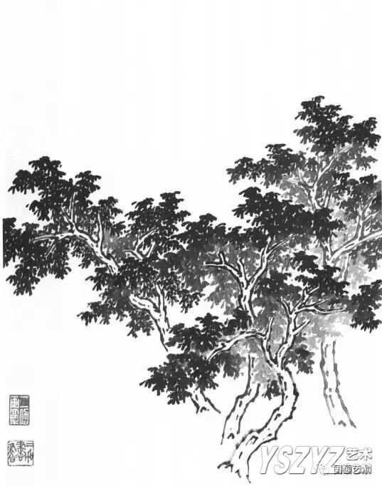 山水画各种树的画法