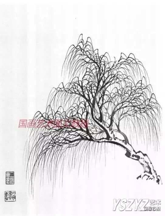 山水画各种树的画法