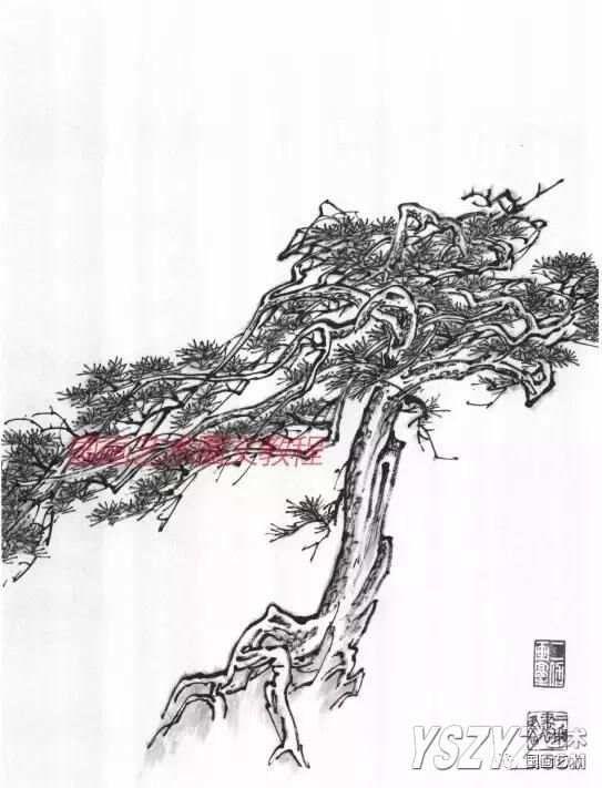 山水画各种树的画法