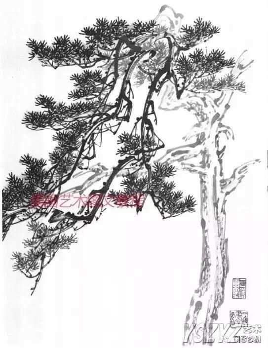 山水画各种树的画法