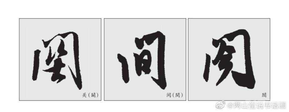 行书的“仰俯”结字规律