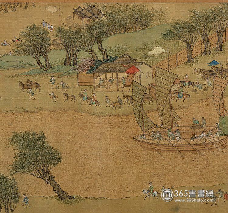 明仇英《清明上河图》辽博藏本分段图12