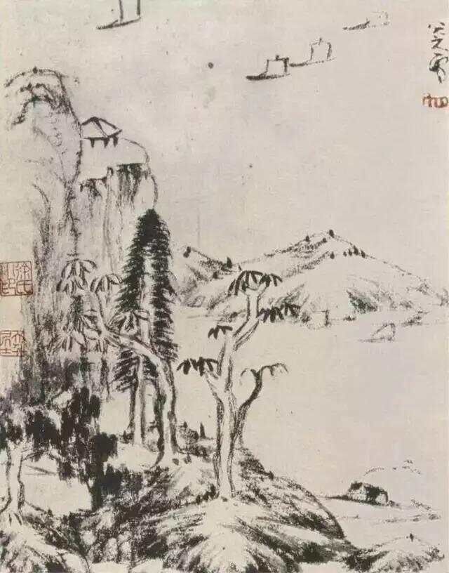 八大山人晚年“渴笔”，精彩绝伦！__八大山人晚年“渴笔”，精彩绝伦！