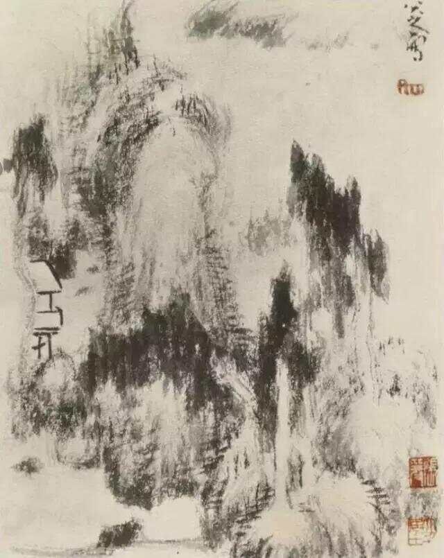 八大山人晚年“渴笔”，精彩绝伦！__八大山人晚年“渴笔”，精彩绝伦！