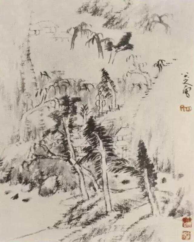 八大山人晚年“渴笔”，精彩绝伦！__八大山人晚年“渴笔”，精彩绝伦！