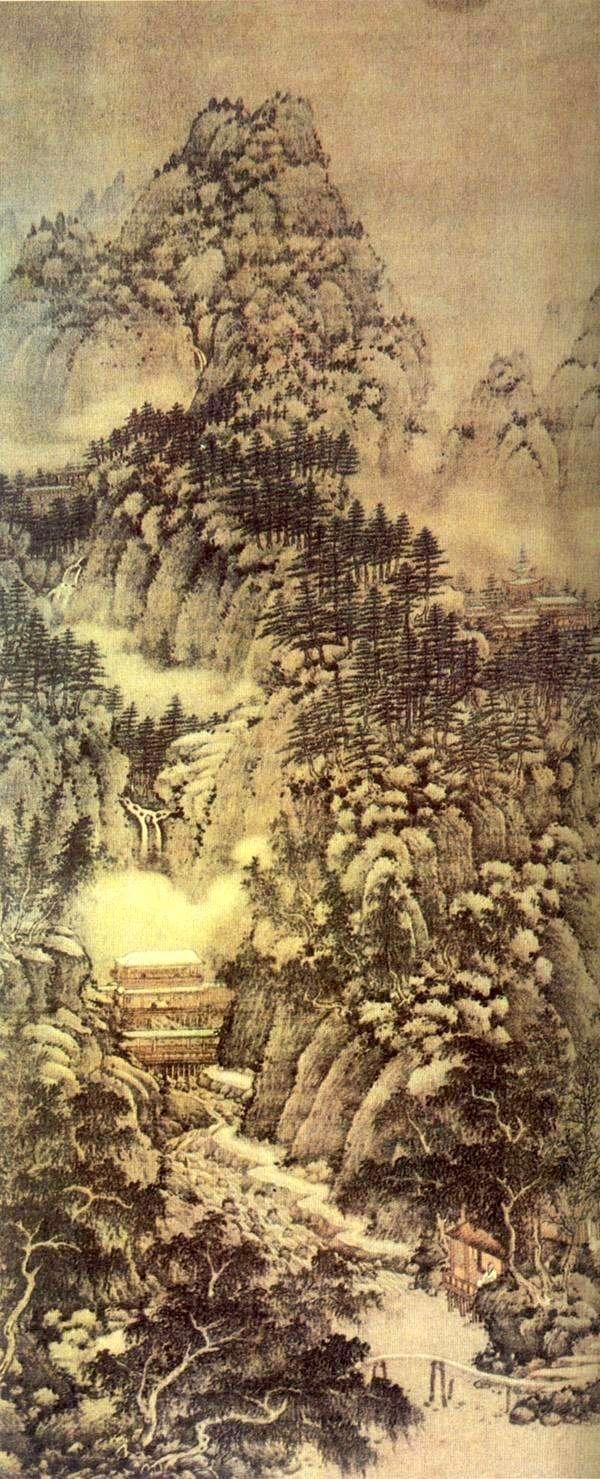 五代与董源齐名的巨然山水画平淡趣高，影响米芾创米点山水