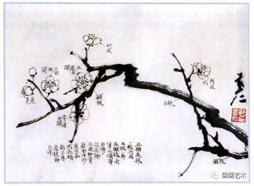梅画简单的画怎么画_梅的画法步骤_