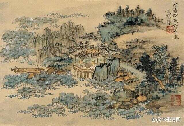 山水画勾线笔法视频__淡笔勾勒的意思