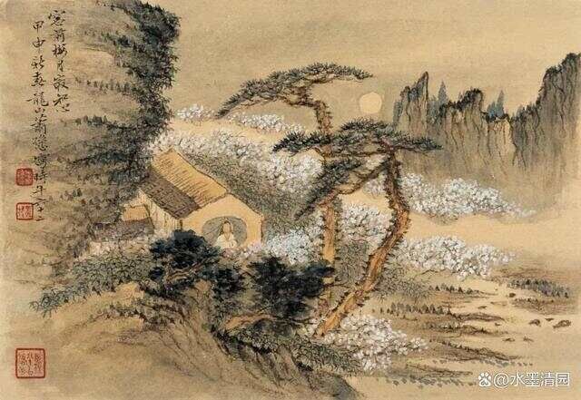 _山水画勾线笔法视频_淡笔勾勒的意思