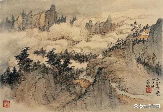 _淡笔勾勒的意思_山水画勾线笔法视频
