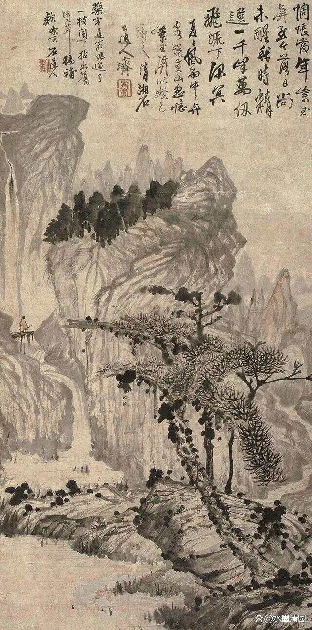_石涛，偏好湿笔！_石涛，偏好湿笔！