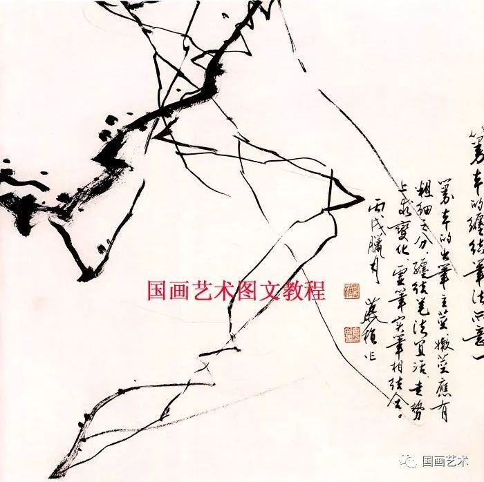 藤蔓写意画__藤花图案