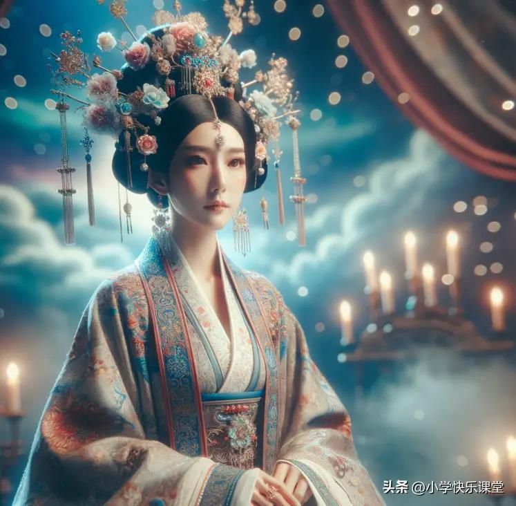 才女上联：“张长弓，骑奇马，三更作战”穷书生对下联才女脸通红
